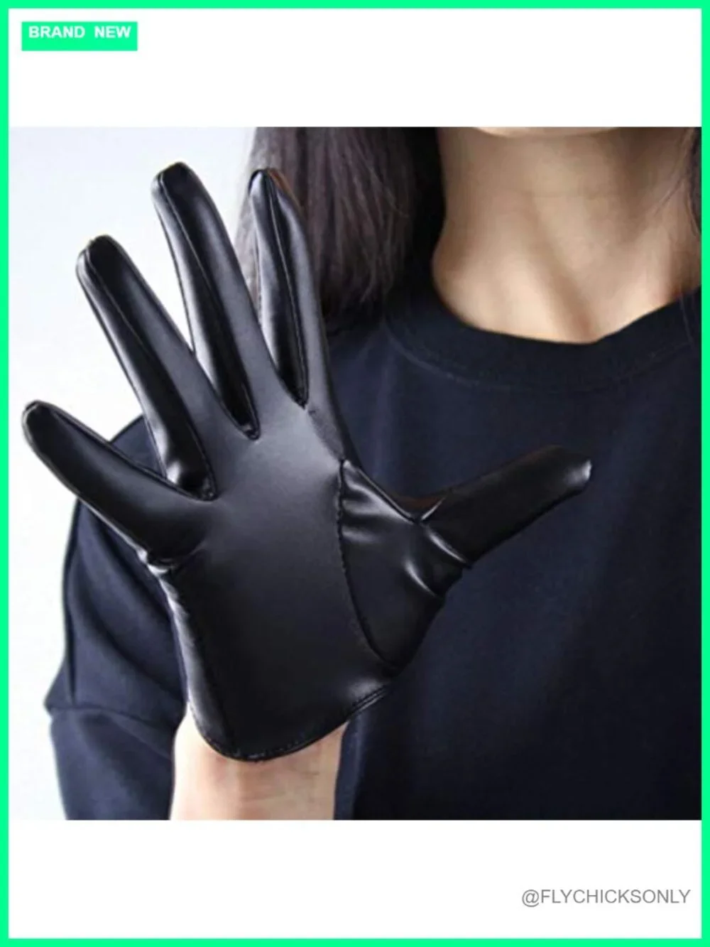 Faux Leather Half Palm Gloves for Cosplay Driving